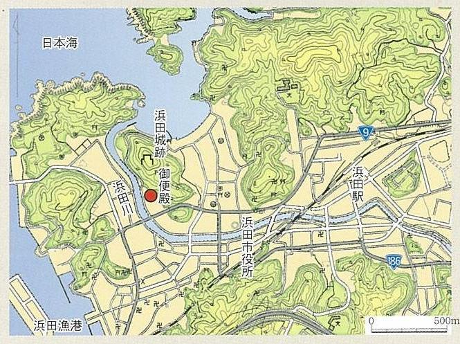 現在の御便殿の位置図